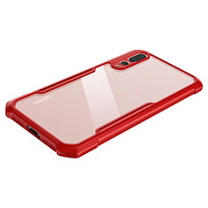 Carcasa Bumper Funda Silicona Transparente Espejo M03 para Huawei P20 Pro Rojo