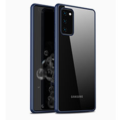 Carcasa Bumper Funda Silicona Transparente Espejo M03 para Samsung Galaxy Note 20 5G Azul