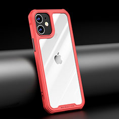 Carcasa Bumper Funda Silicona Transparente Espejo M04 para Apple iPhone 12 Rojo