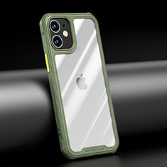 Carcasa Bumper Funda Silicona Transparente Espejo M04 para Apple iPhone 12 Verde