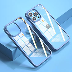 Carcasa Bumper Funda Silicona Transparente Espejo M04 para Apple iPhone 13 Pro Azul