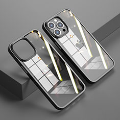 Carcasa Bumper Funda Silicona Transparente Espejo M04 para Apple iPhone 13 Pro Max Negro