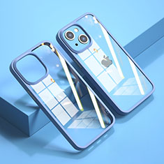 Carcasa Bumper Funda Silicona Transparente Espejo M04 para Apple iPhone 14 Plus Azul