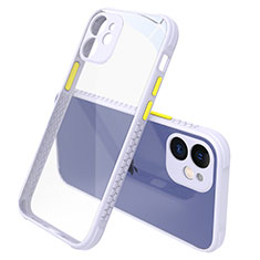 Carcasa Bumper Funda Silicona Transparente Espejo M05 para Apple iPhone 12 Blanco