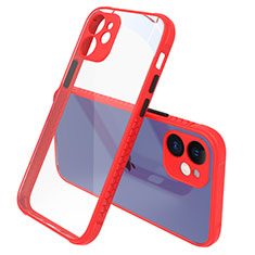 Carcasa Bumper Funda Silicona Transparente Espejo M05 para Apple iPhone 12 Mini Rojo
