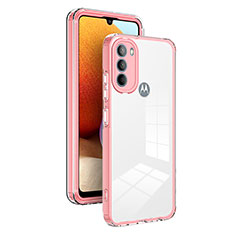 Carcasa Bumper Funda Silicona Transparente Espejo MQ1 para Motorola Moto G31 Oro Rosa