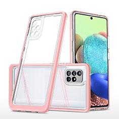 Carcasa Bumper Funda Silicona Transparente Espejo MQ1 para Samsung Galaxy A71 4G A715 Oro Rosa