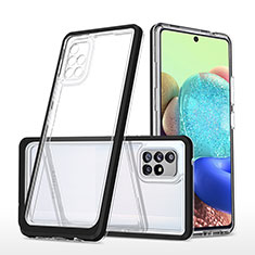 Carcasa Bumper Funda Silicona Transparente Espejo MQ1 para Samsung Galaxy A71 5G Negro