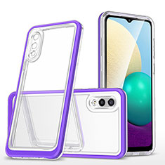 Carcasa Bumper Funda Silicona Transparente Espejo MQ1 para Samsung Galaxy M02 Morado