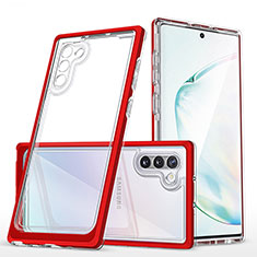 Carcasa Bumper Funda Silicona Transparente Espejo MQ1 para Samsung Galaxy Note 10 5G Rojo