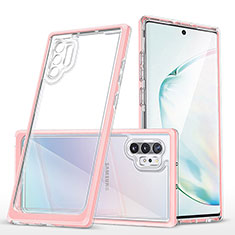 Carcasa Bumper Funda Silicona Transparente Espejo MQ1 para Samsung Galaxy Note 10 Plus 5G Oro Rosa
