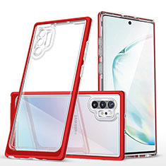 Carcasa Bumper Funda Silicona Transparente Espejo MQ1 para Samsung Galaxy Note 10 Plus 5G Rojo