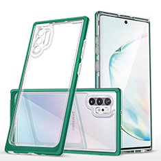 Carcasa Bumper Funda Silicona Transparente Espejo MQ1 para Samsung Galaxy Note 10 Plus 5G Verde