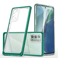 Carcasa Bumper Funda Silicona Transparente Espejo MQ1 para Samsung Galaxy Note 20 5G Verde