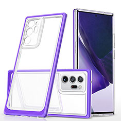 Carcasa Bumper Funda Silicona Transparente Espejo MQ1 para Samsung Galaxy Note 20 Ultra 5G Morado