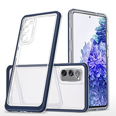 Carcasa Bumper Funda Silicona Transparente Espejo MQ1 para Samsung Galaxy S20 FE 5G Azul