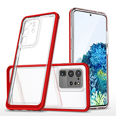 Carcasa Bumper Funda Silicona Transparente Espejo MQ1 para Samsung Galaxy S20 Ultra Rojo