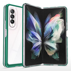 Carcasa Bumper Funda Silicona Transparente Espejo MQ1 para Samsung Galaxy Z Fold3 5G Verde