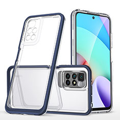 Carcasa Bumper Funda Silicona Transparente Espejo MQ1 para Xiaomi Redmi Note 11 4G (2021) Azul