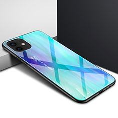 Carcasa Bumper Funda Silicona Transparente Espejo N01 para Apple iPhone 12 Mini Cian