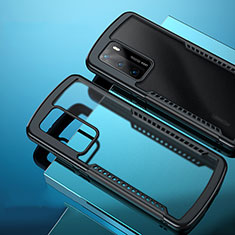 Carcasa Bumper Funda Silicona Transparente Espejo N01 para Huawei P40 Negro