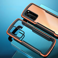 Carcasa Bumper Funda Silicona Transparente Espejo N01 para Huawei P40 Pro Naranja