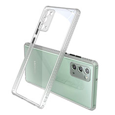 Carcasa Bumper Funda Silicona Transparente Espejo N02 para Samsung Galaxy Note 20 5G Gris