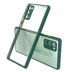 Carcasa Bumper Funda Silicona Transparente Espejo N02 para Samsung Galaxy Note 20 5G Verde Noche
