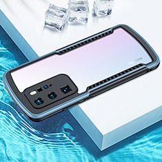 Carcasa Bumper Funda Silicona Transparente Espejo N03 para Huawei P40 Pro Plata