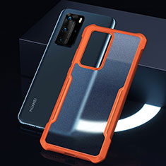 Carcasa Bumper Funda Silicona Transparente Espejo N06 para Huawei P40 Pro Naranja