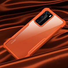 Carcasa Bumper Funda Silicona Transparente Espejo N07 para Huawei P40 Pro Naranja