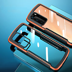 Carcasa Bumper Funda Silicona Transparente Espejo N08 para Huawei P40 Pro Naranja