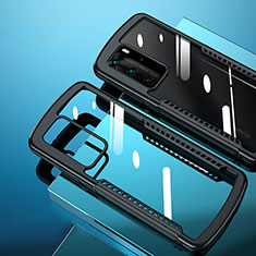 Carcasa Bumper Funda Silicona Transparente Espejo N08 para Huawei P40 Pro Negro
