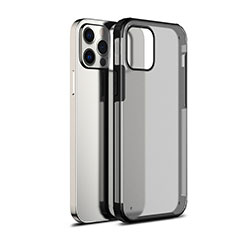 Carcasa Bumper Funda Silicona Transparente Espejo para Apple iPhone 12 Pro Negro
