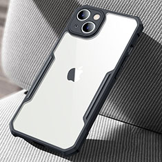 Carcasa Bumper Funda Silicona Transparente Espejo para Apple iPhone 13 Negro