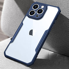 Carcasa Bumper Funda Silicona Transparente Espejo para Apple iPhone 14 Pro Azul