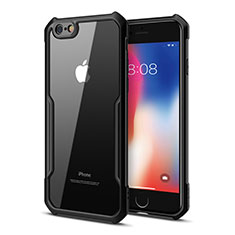 Carcasa Bumper Funda Silicona Transparente Espejo para Apple iPhone 6 Plus Negro