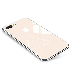 Carcasa Bumper Funda Silicona Transparente Espejo para Apple iPhone 8 Plus Oro