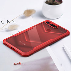 Carcasa Bumper Funda Silicona Transparente Espejo para Huawei Honor V20 Rojo