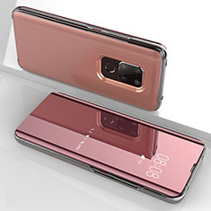 Carcasa Bumper Funda Silicona Transparente Espejo para Huawei Mate 20 Oro Rosa