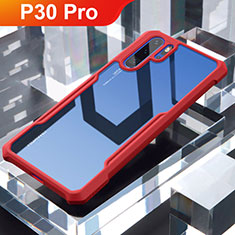Carcasa Bumper Funda Silicona Transparente Espejo para Huawei P30 Pro Rojo