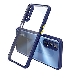 Carcasa Bumper Funda Silicona Transparente Espejo para Realme 7 Azul