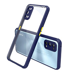 Carcasa Bumper Funda Silicona Transparente Espejo para Realme 7 Pro Azul