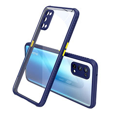 Carcasa Bumper Funda Silicona Transparente Espejo para Realme X7 Pro 5G Azul