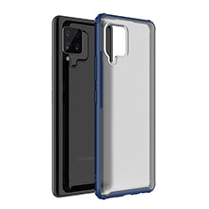 Carcasa Bumper Funda Silicona Transparente Espejo para Samsung Galaxy A42 5G Azul