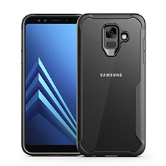 Carcasa Bumper Funda Silicona Transparente Espejo para Samsung Galaxy A6 (2018) Negro