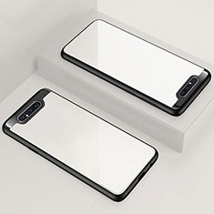 Carcasa Bumper Funda Silicona Transparente Espejo para Samsung Galaxy A90 4G Blanco