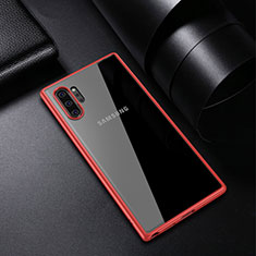 Carcasa Bumper Funda Silicona Transparente Espejo para Samsung Galaxy Note 10 Plus 5G Rojo