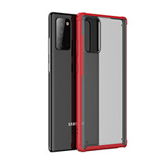 Carcasa Bumper Funda Silicona Transparente Espejo para Samsung Galaxy Note 20 Plus 5G Rojo
