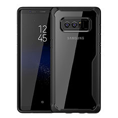 Carcasa Bumper Funda Silicona Transparente Espejo para Samsung Galaxy Note 8 Negro